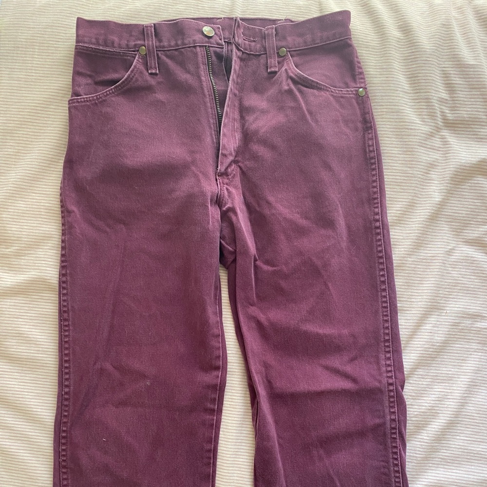 Wrangler vintage straight leg maroon pants
